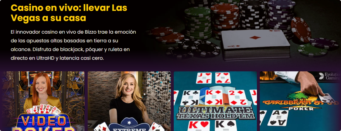 Bizzo Casino en Vivo